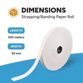 Load image into Gallery viewer, Banding Machine Strapping White Craft Paper Roll Width: 1.14″ (29mm) Length: 1640′ (500m)_Printers_Parts_&_Equipment_USA