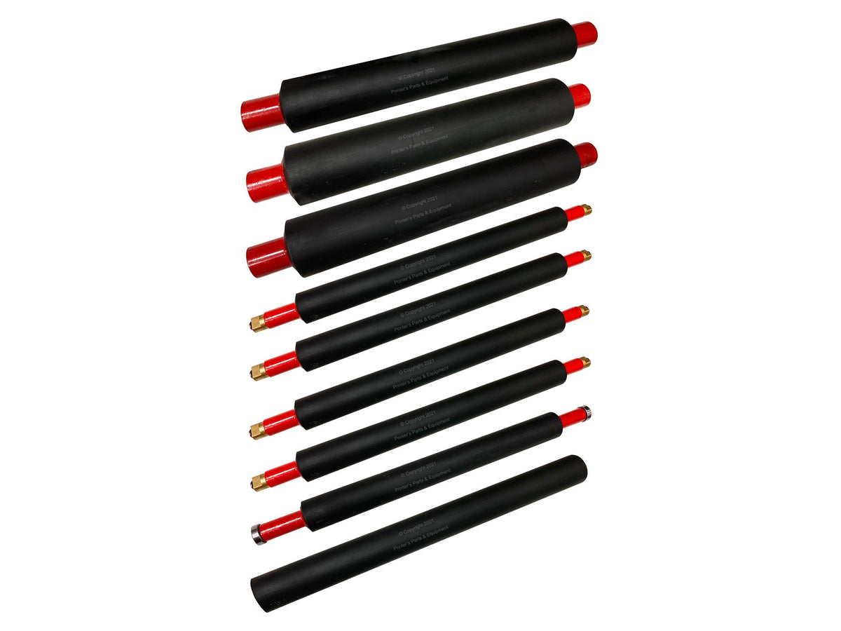 Rubber Roller (Set of 9) Ryobi 3302, 3302M, 3304H, 3300CR, Itek 3985, 32RK Kit PPE BRAND_Printers_Parts_&_Equipment_USA