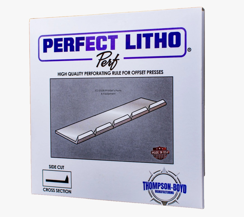 Thompson Litho-Perf (16 TPI Paper, 20 Ft (6m) (#814 Foot Roll HS Boyd) 20-foot Roll Side Series Rules (T-605) (S16P20)