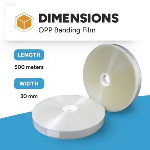 Banding Machine Strapping OPP Film Roll Width: 1.14″ (29mm) Length: 1640′ (500m)_Printers_Parts_&_Equipment_USA