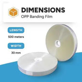 Load image into Gallery viewer, Banding Machine Strapping OPP Film Roll Width: 1.14″ (29mm) Length: 1640′ (500m)_Printers_Parts_&amp;_Equipment_USA
