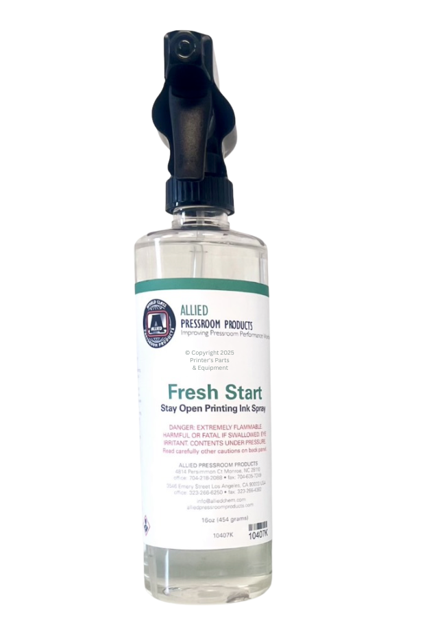 Allied FRESH START STAY OPEN INK SPRAY Non Aerosol With A Fine Mist (16oz) 10407T_Printers_Parts_&_Equipment_USA