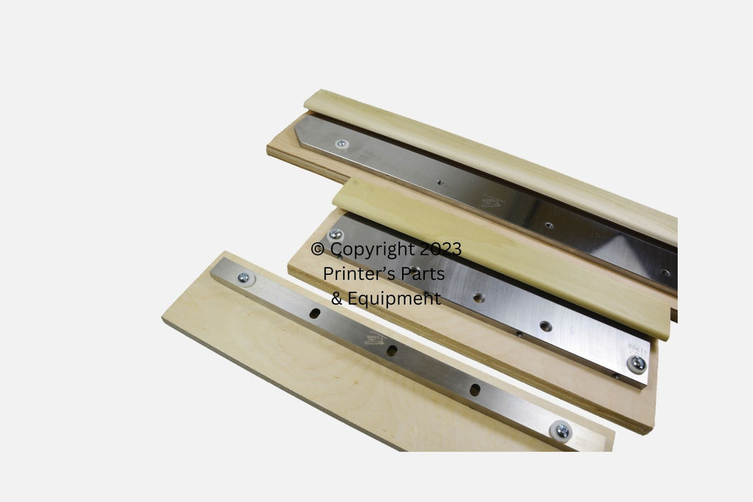 OEM Replacement Knife For Challenge 193 H-Series Paper Cutters- Standard  Inlay Steel (total length 24, 8-Hole) - KN 31800