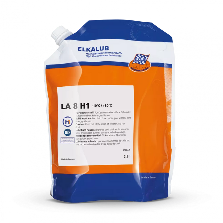 Elkalub Chain and Adhesive Food Grease Lubricant LA 8 H1 2.5L Bag_Printers_Parts_&_Equipment_USA