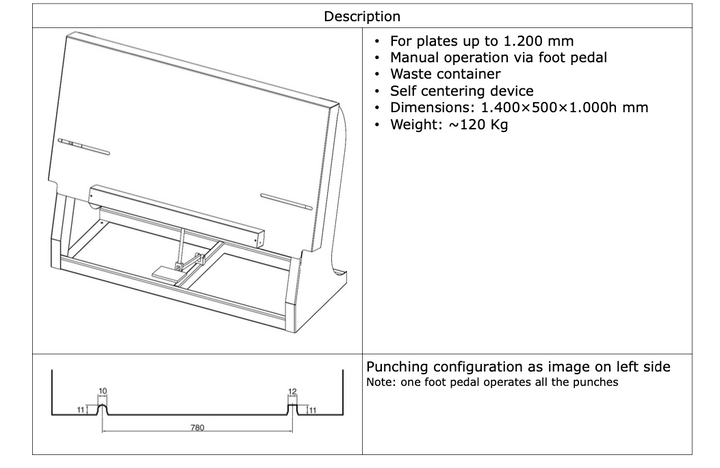 Floor Model Plate Punch for Heidelberg XL106 (PPE-780A) (780mm)_Printers_Parts_&_Equipment_USA