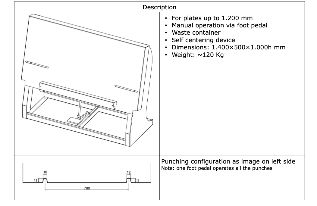 Floor Model Plate Punch for Heidelberg XL106 (PPE-780A) (780mm)_Printers_Parts_&_Equipment_USA