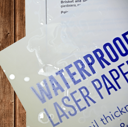 Synthetic Weatherproof Laser Printer Paper 12" x 18" (5 Mil / 125 Micron) Laser, Offset and Flexo Compatible