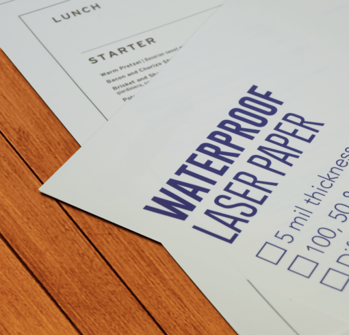Synthetic Weatherproof Laser Printer Paper 12" x 18" (5 Mil / 125 Micron) Laser, Offset and Flexo Compatible