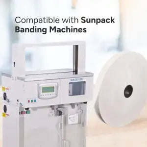 Banding Machine Strapping White Craft Paper Roll Width: 1.14″ (29mm) Length: 1640′ (500m)_Printers_Parts_&_Equipment_USA
