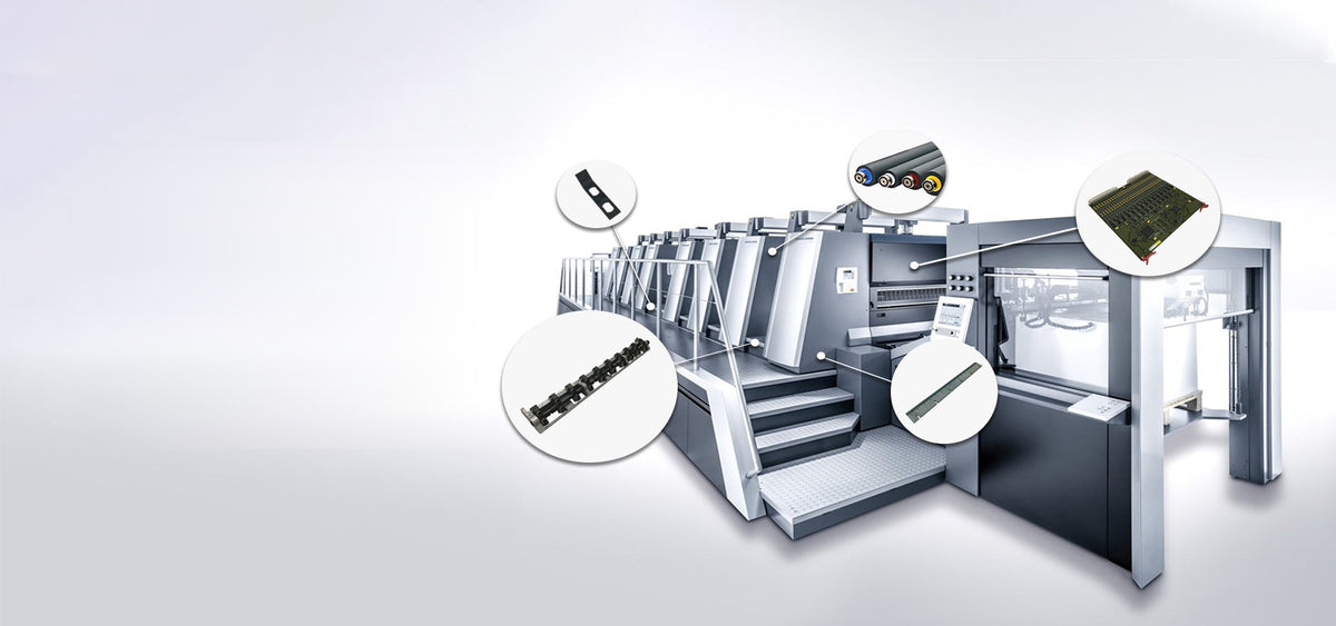 Heidelberg press with replacement parts