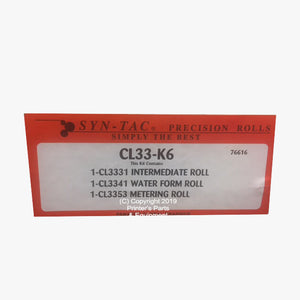 Crestline Roller Set of 3 for AB Dick 9985 6 Roll Water Unit CL33K6_Printers_Parts_&_Equipment_USA