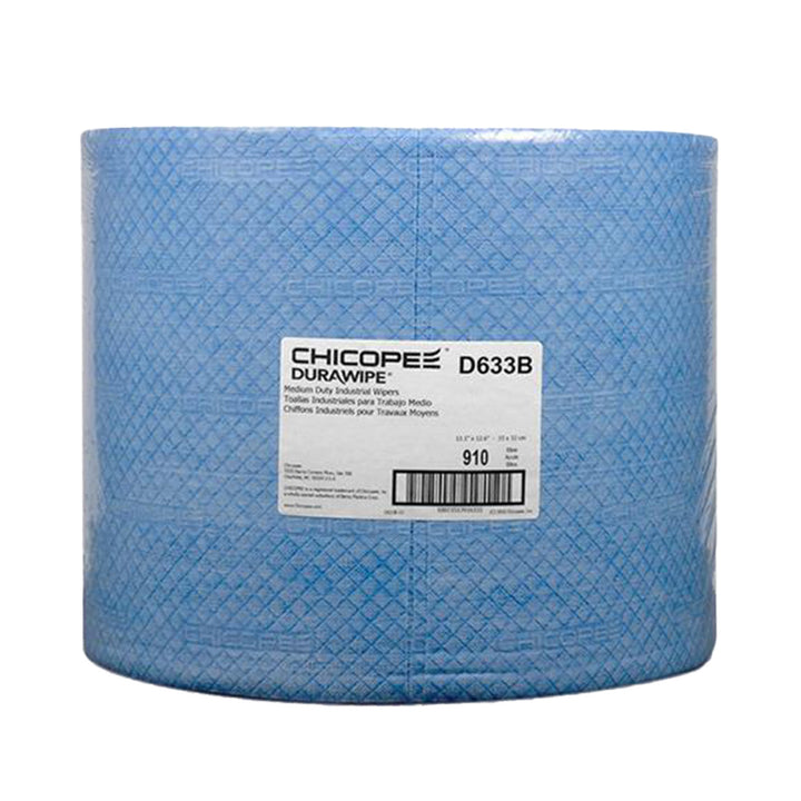 Chicopee 13.1" x 12.6" Blue Medium-Duty Wipers 60 gsm - 910 Wipes/Jumbo Pack