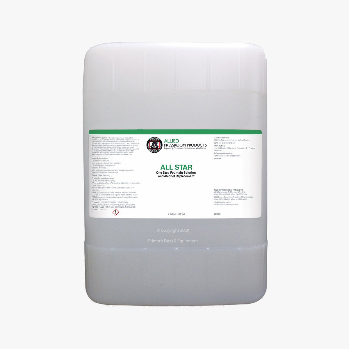 Allied All-Star Fountain Solutions 10379D I 10379E I 10379G_Printers_Parts_&_Equipment_USA