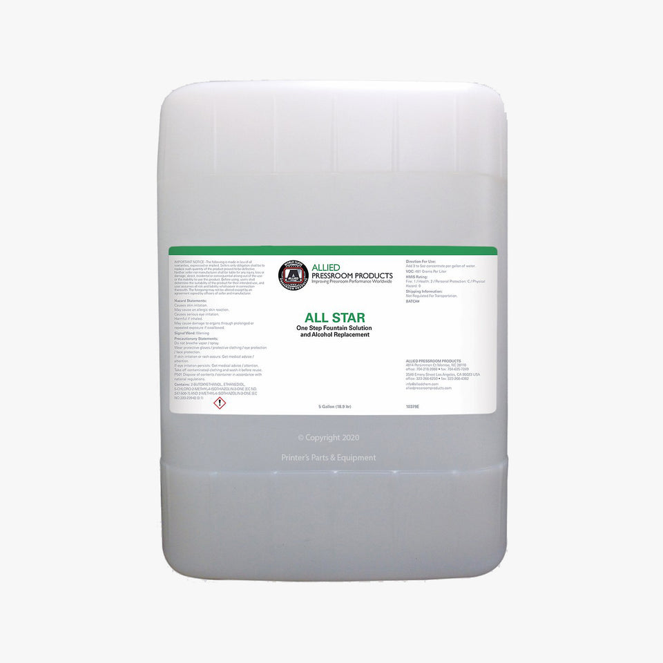 Allied All-Star Fountain Solutions 10379D I 10379E I 10379G