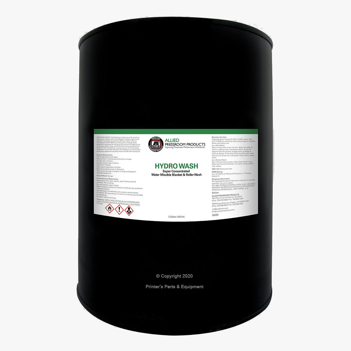 Allied Hydro Wash 10166E | 10166G_Printers_Parts_&_Equipment_USA