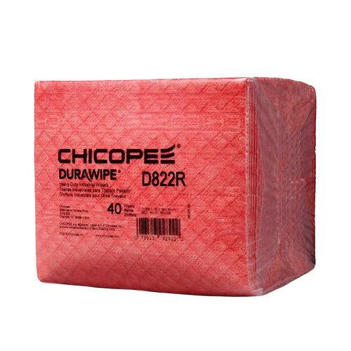 Chicopee Red Heavy-Duty Wipers 200 Wipes / 1/4 Fold Pack 11.6