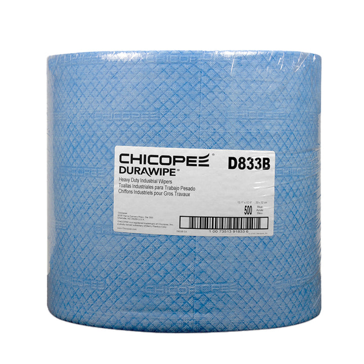 Chicopee 13.12" x 12.6" Blue Head-Duty Wipers - 500 Wipes/Jumbo Pack