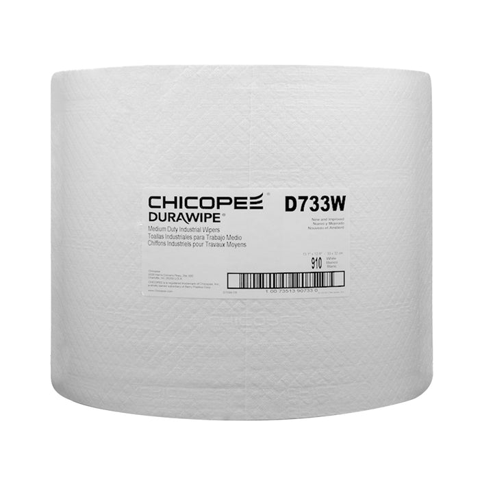 Durawipe 13.1" x 12.6" White Medium-Duty Wipers 80 gsm - 650 Wipes/Jumbo Pack