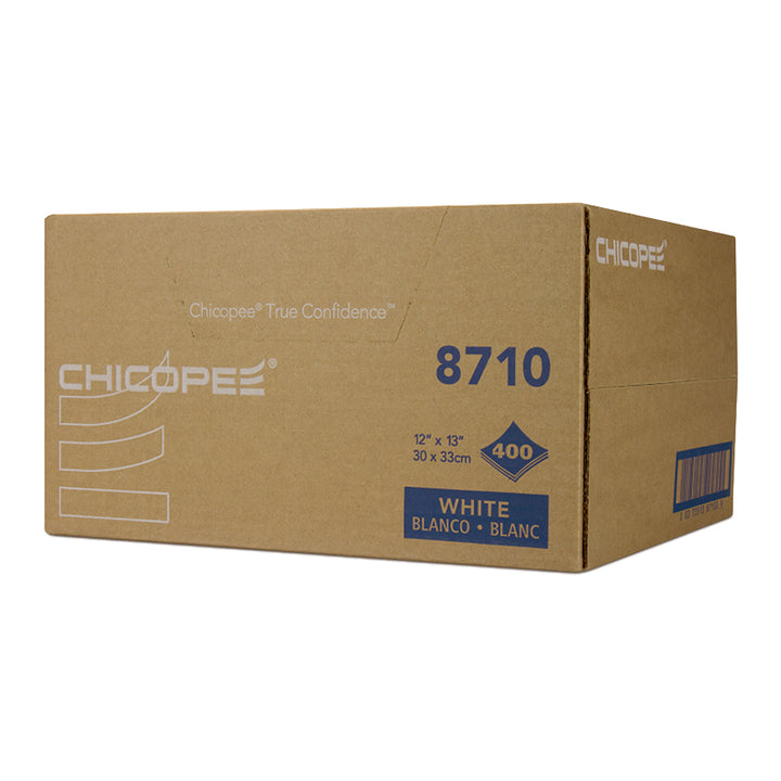 CHICOPEE White Smooth Wipers 12" x 13.5" 400 Wipes/1/4 Fold Bulk Pack
