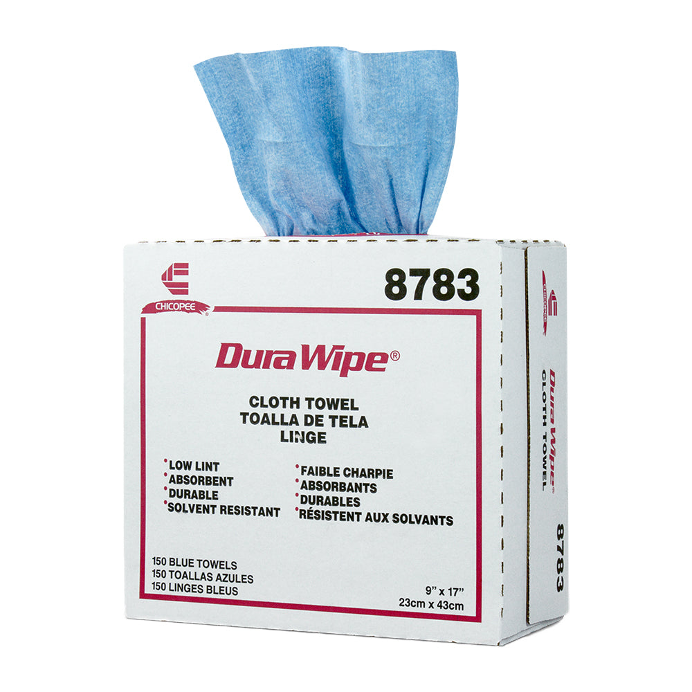 Durawipe Blue Smooth Wipers 9" x 17" 150 Wipes/Pop-Up Box (Whole Case)