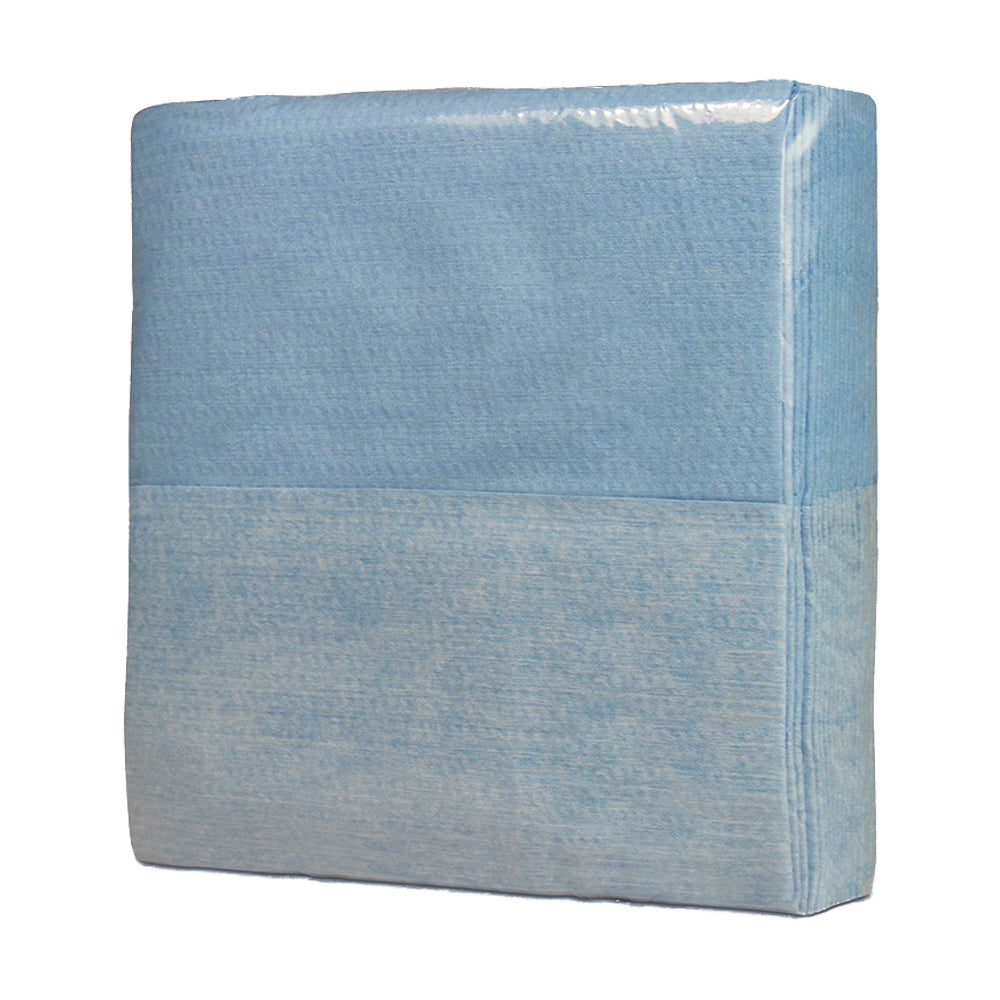 Veraclean Blue Creped Wipers 25 12" x 12" Wipes/Z Fold Poly Bag (Whole Case)
