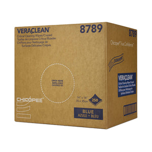 VeraClean Blue Creped Wipers 14" x 14" 250 Wipes/Crumple Box (Whole Case)_Printers_Parts_&_Equipment_USA