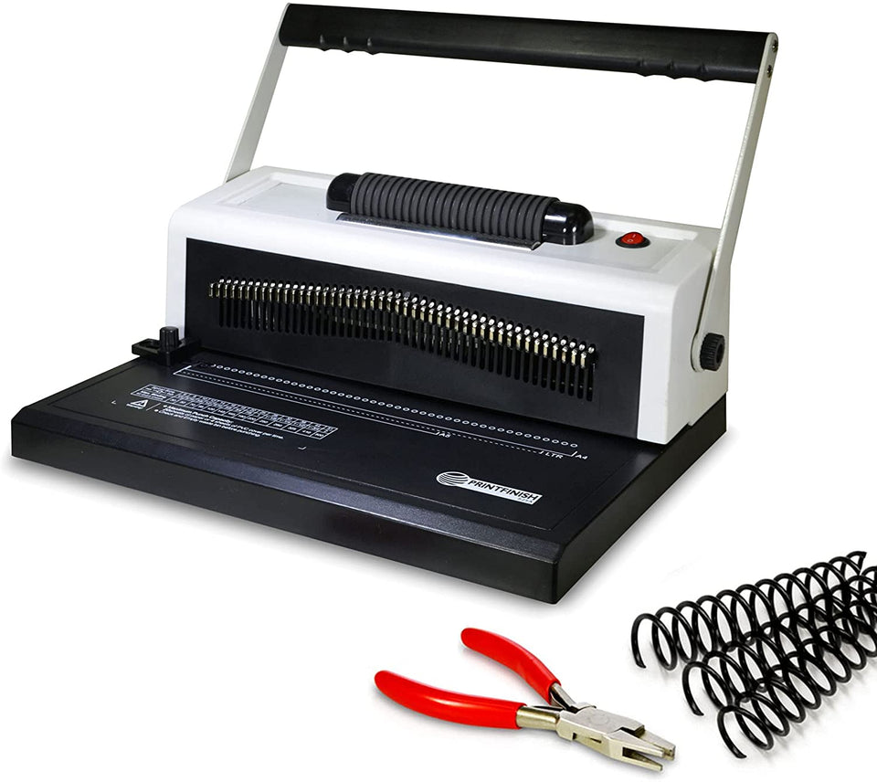 S25A Coilbind Coil Punch & Binding Machine Free Crimper & 8mm Plastic COILS Box of 100pcs