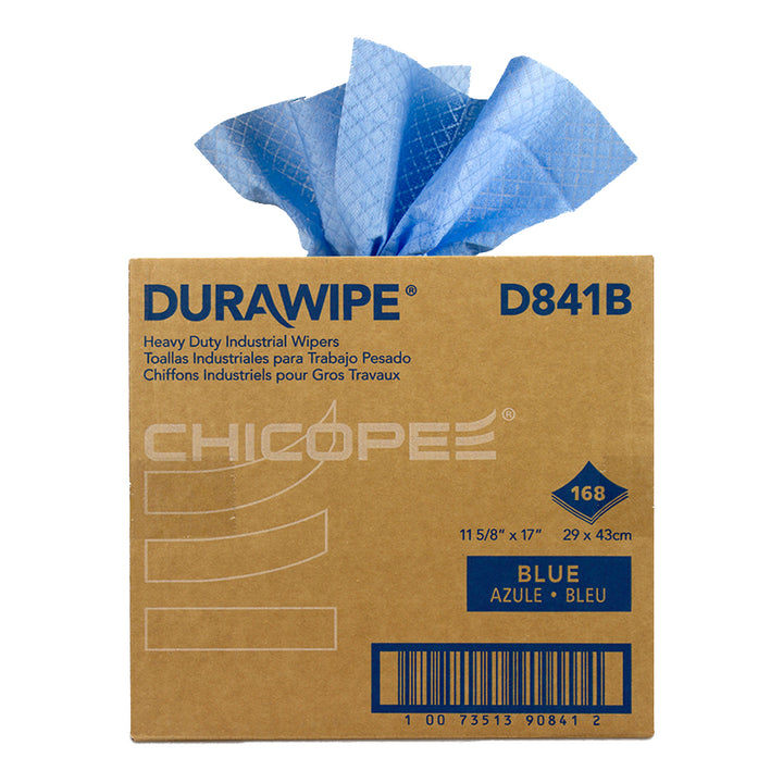 Durawipe 11.6" x 17" Blue Heavy-Duty Wipers - 168 Wipes/Pop-Up Box