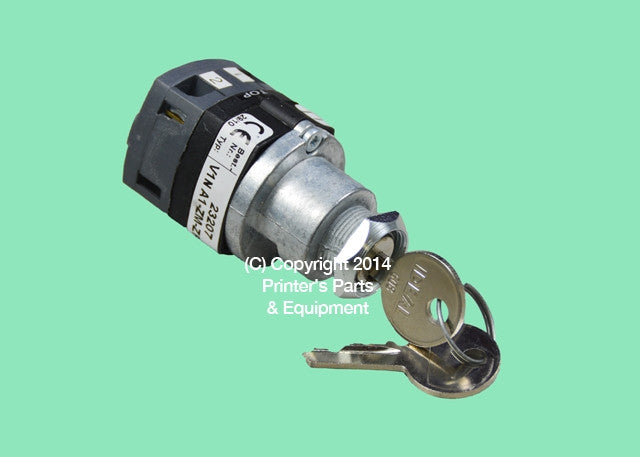 Key Lock Switch 608 9001-345_Printers_Parts_&_Equipment_USA