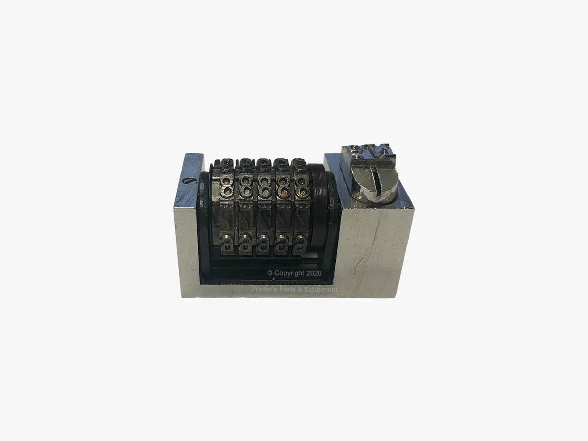 Numbering Machine 5/32 5 Digits Backward Solid Wheels Roman_Printers_Parts_&_Equipment_USA