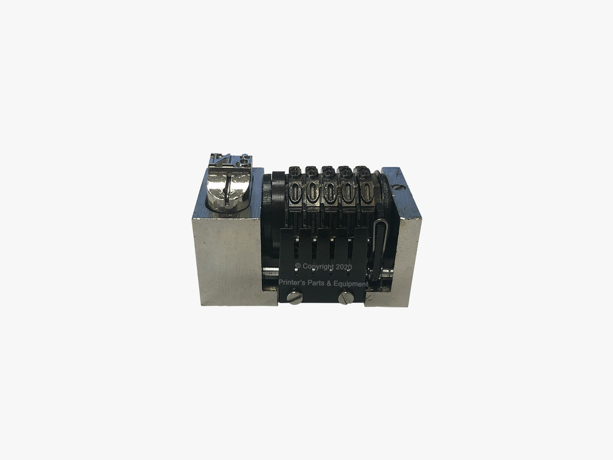 Numbering Machine 5/32 5 Digits Backward Solid Wheels Roman_Printers_Parts_&_Equipment_USA