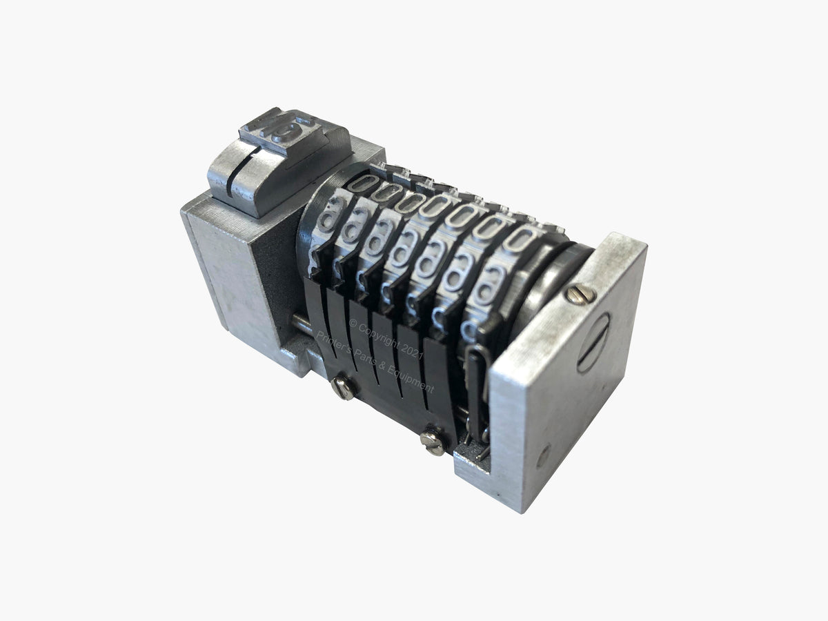 Numbering Machine 5/32" 7 Digits Forward Gothic (Steel) with 3 Drop Zeros_Printers_Parts_&_Equipment_USA
