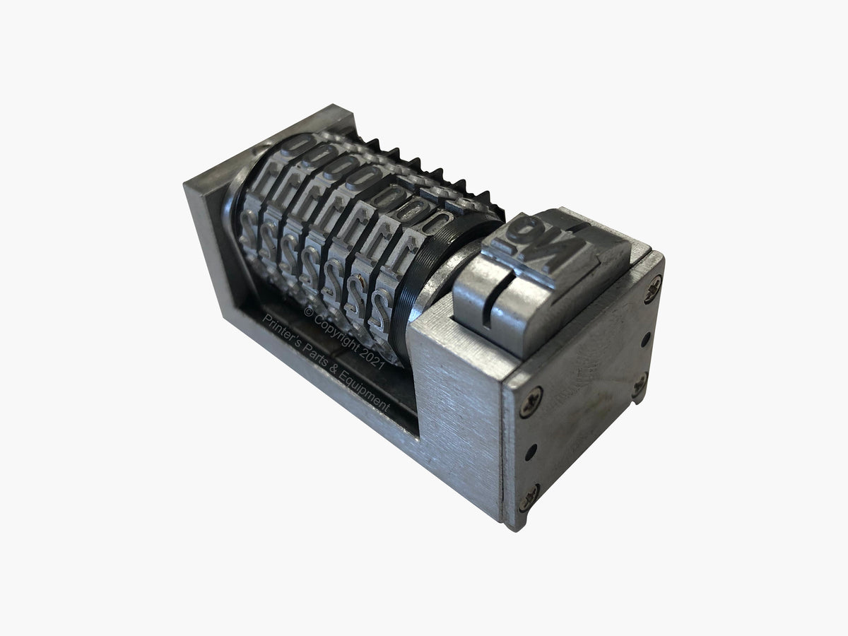 Numbering Machine 5/32" 7 Digits Forward Gothic (Steel) with 3 Drop Zeros_Printers_Parts_&_Equipment_USA