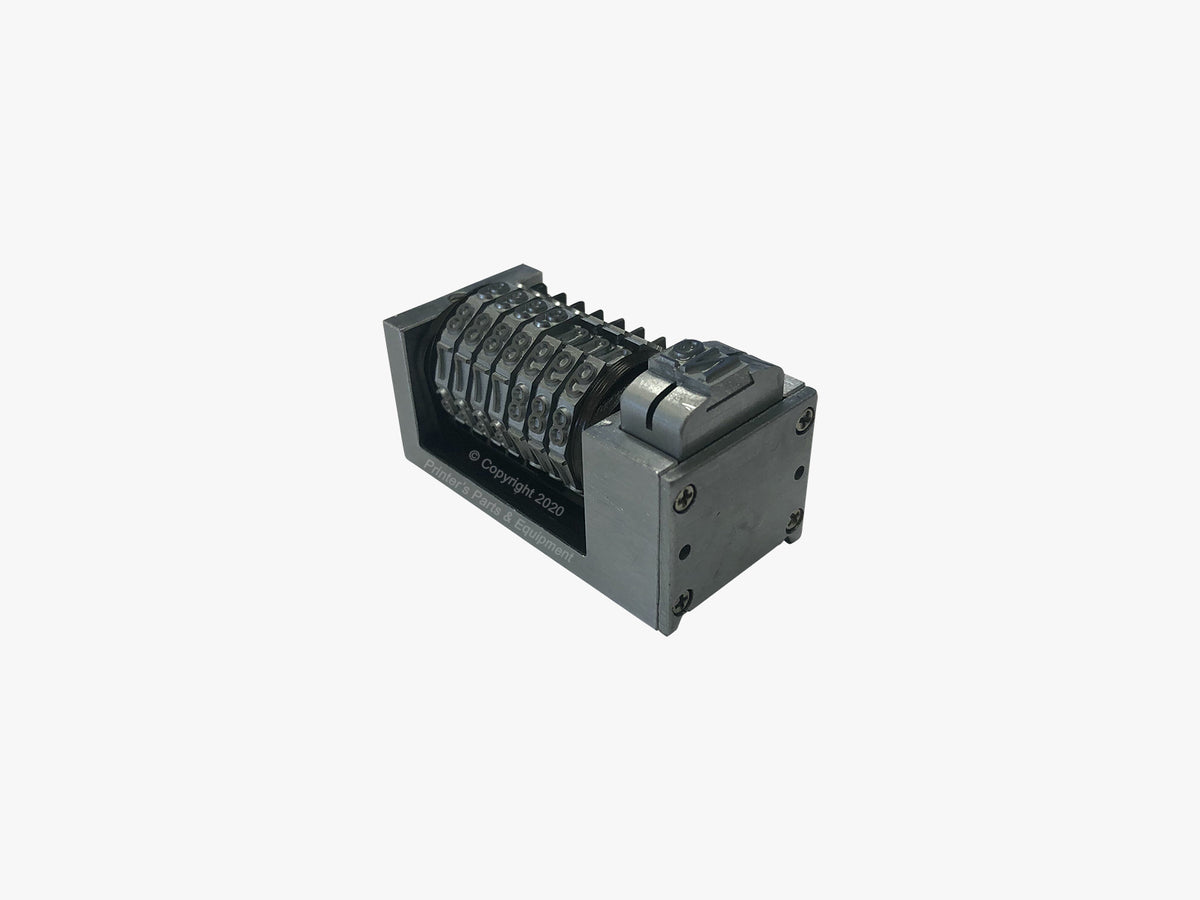 Numbering Machine 5/32" 7 Digits Backward Gothic (Steel) with 3 Drop Zeros_Printers_Parts_&_Equipment_USA