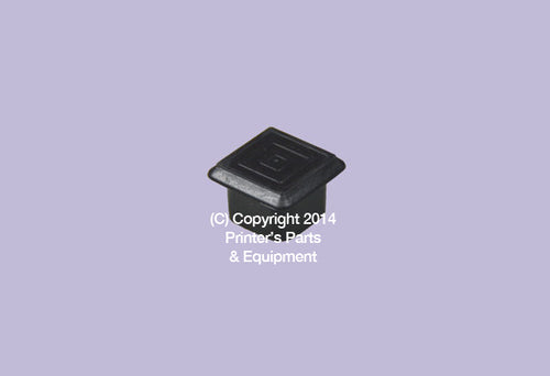 Cap Black Square Rubber Plug for Baum Folder BAU-30940_Printers_Parts_&_Equipment_USA