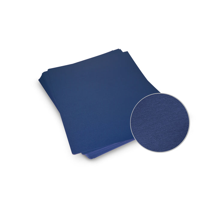 Blue Leatherette Paper Covers with Rounded Corners