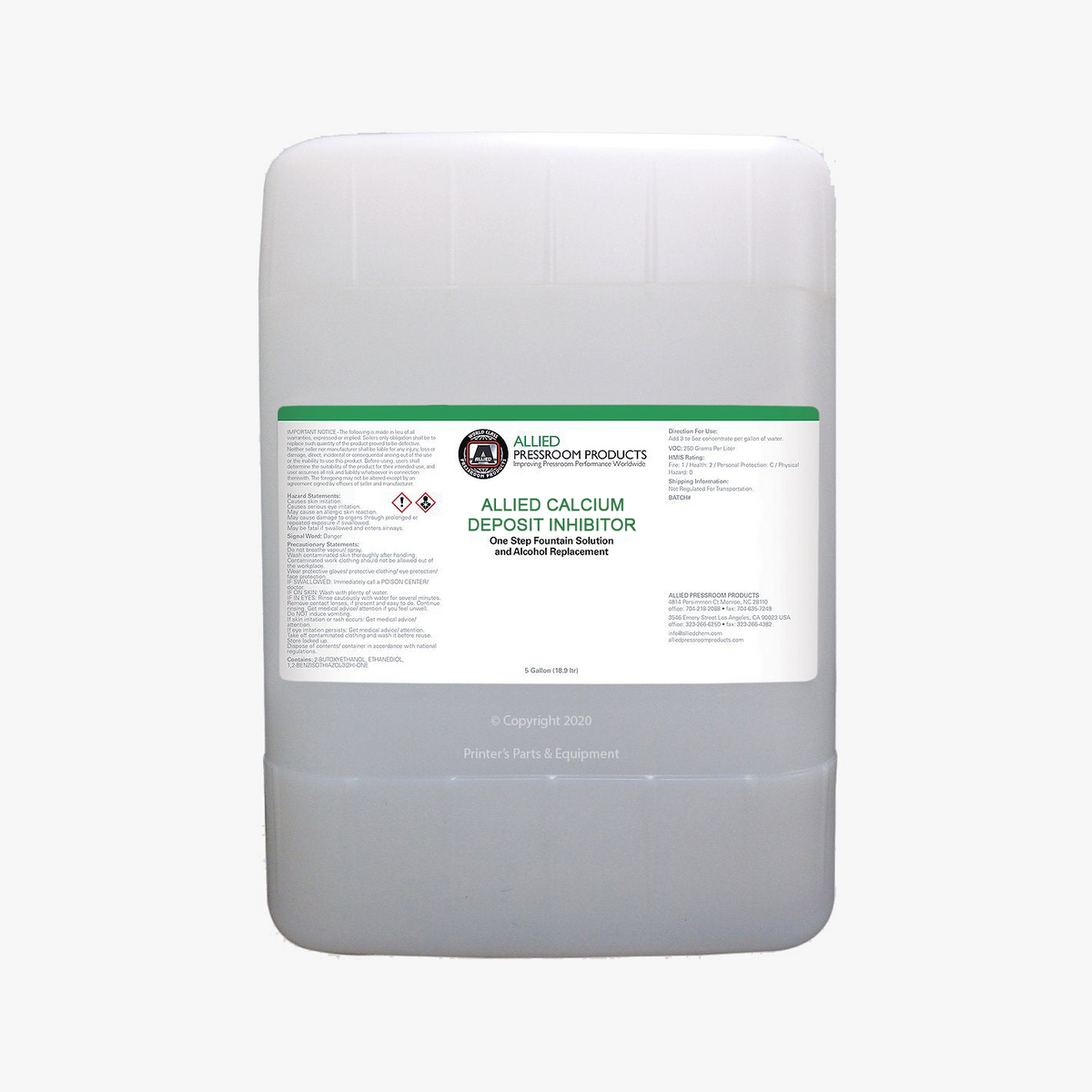 Allied Calcium Deposit Inhibitor 10158D | 10158E_Printers_Parts_&_Equipment_USA