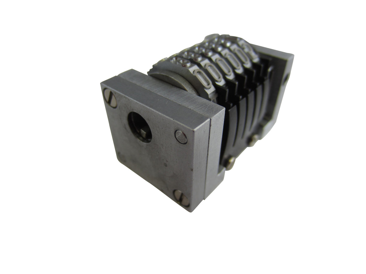 Center Driven Numbering Machine 6 Digit Backward with Plunger and Shaft_Printers_Parts_&_Equipment_USA