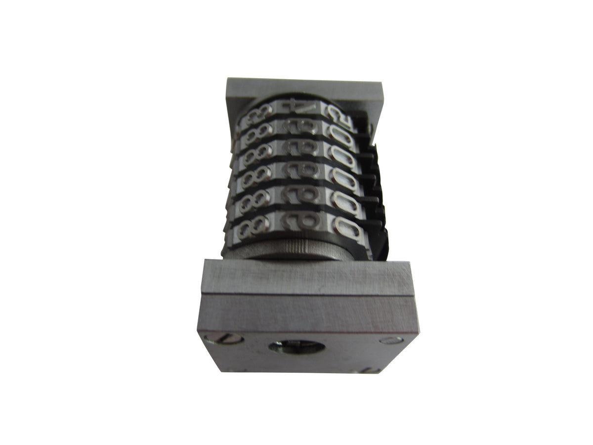 Center Driven Numbering Machine 6 Digit Backward with Plunger and Shaft_Printers_Parts_&_Equipment_USA