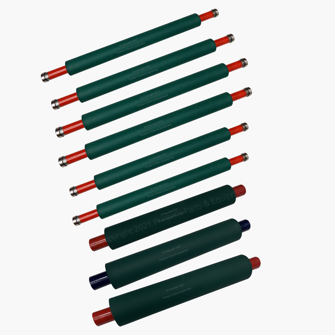 Rubber Roller Set of 9 for Ryobi 3302 3304H Series/ITEK , 3995/AB Dick 9985, 9995 LOR-3985-K / 32RK_Printers_Parts_&_Equipment_USA