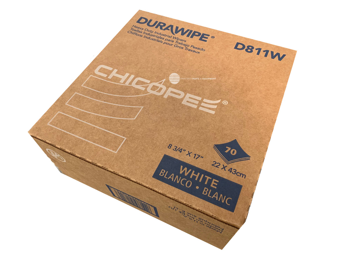 Durawipe White Heavy-Duty Wipers 420 Wipes/Pop-Up Box 8.75" x 17" D811W
