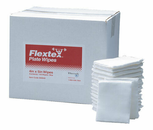 Flextex Plate Pad Wipes 4" x 5" Case of 144 Wipes 569940