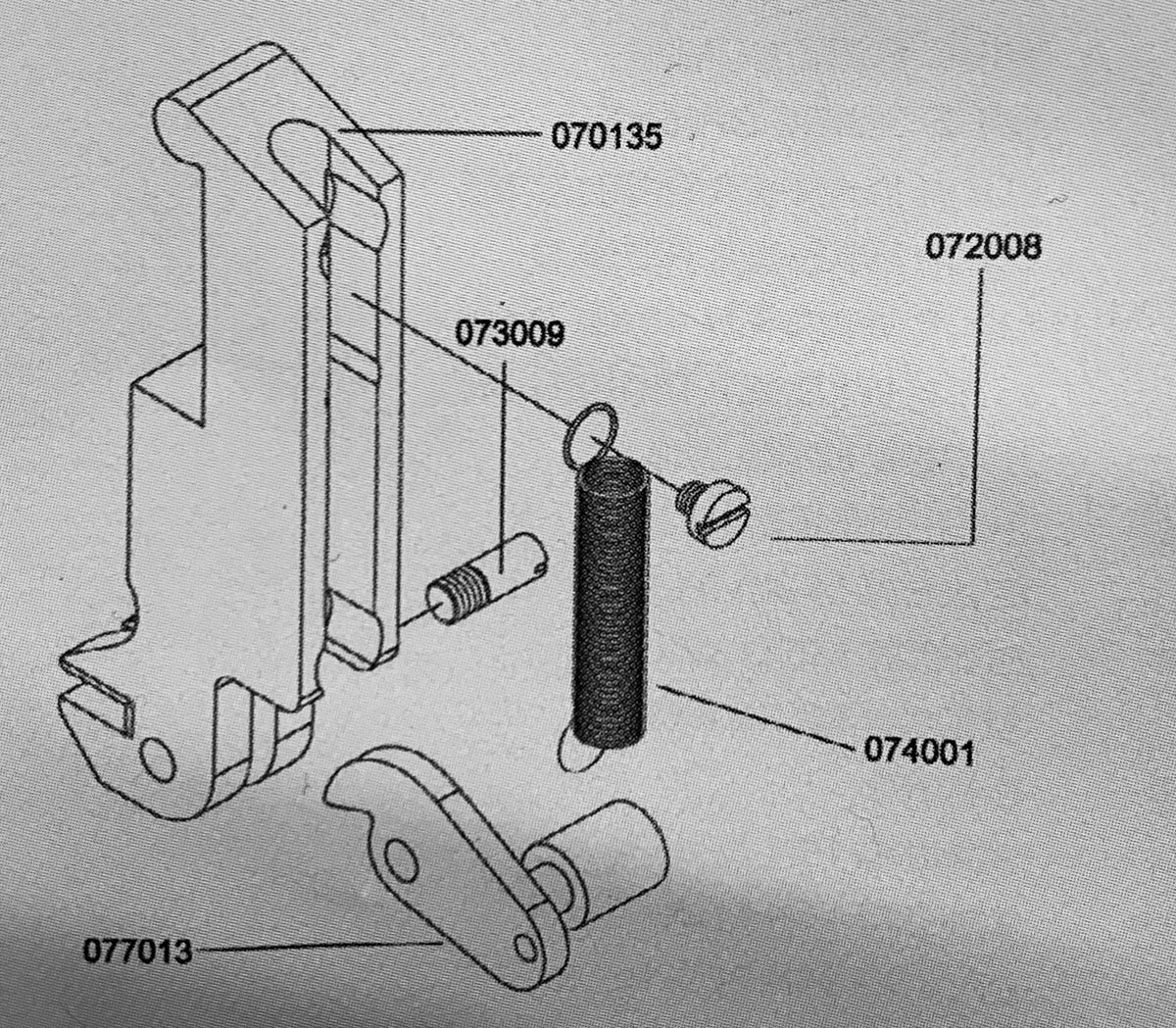 Wire Holder for DB75 Stitcher 070135