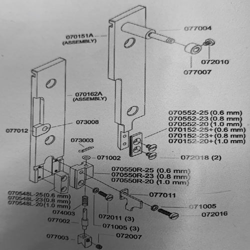 Bender Slide Assembly DB75 Stitcher 070162A_Printers_Parts_&_Equipment_USA