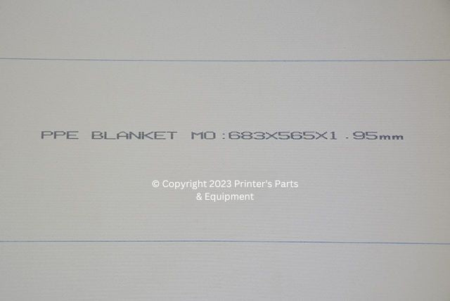 Blanket for Heidelberg MO (22-1/4" x 26-7/8") Straight Cut