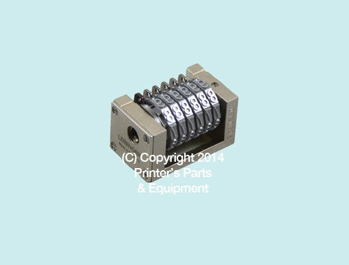 Center Driven Numbering Machine Only 5/32 6 Digit Backward Gothic_Printers_Parts_&_Equipment_USA