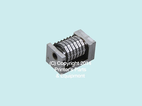 Center Driven Numbering Machine Only 5/32 6 Digit Forward Gothic_Printers_Parts_&_Equipment_USA