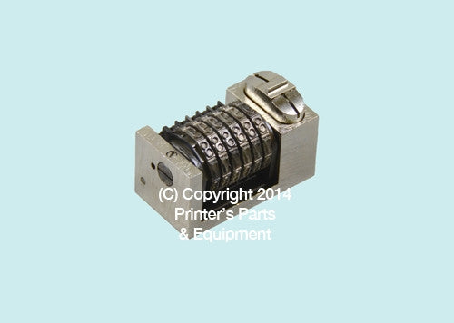 Numbering Machine 5/32 6 Digits Backward Solid Wheels with –_Printers_Parts_&_Equipment_USA