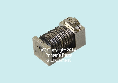 Numbering Machine 5/32 8 Digits Forward Solid Wheels with No.