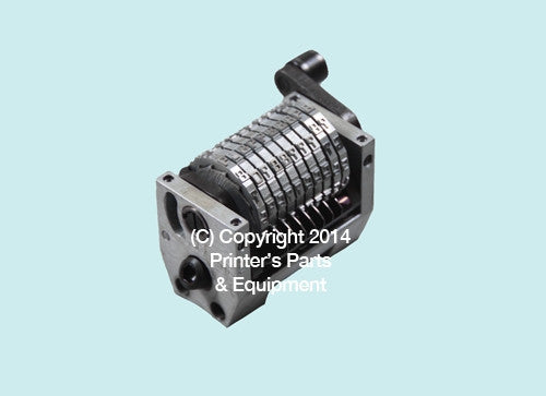 Numbering Machine 19in MICR 9 Position 5/32in Backward With Spring NM-MICR19B_Printers_Parts_&_Equipment_USA